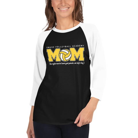 SMASH Mom 3/4 Sleeve Raglan Shirt