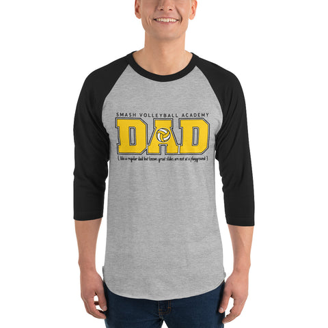 SMASH Dad 3/4 Sleeve Raglan Shirt