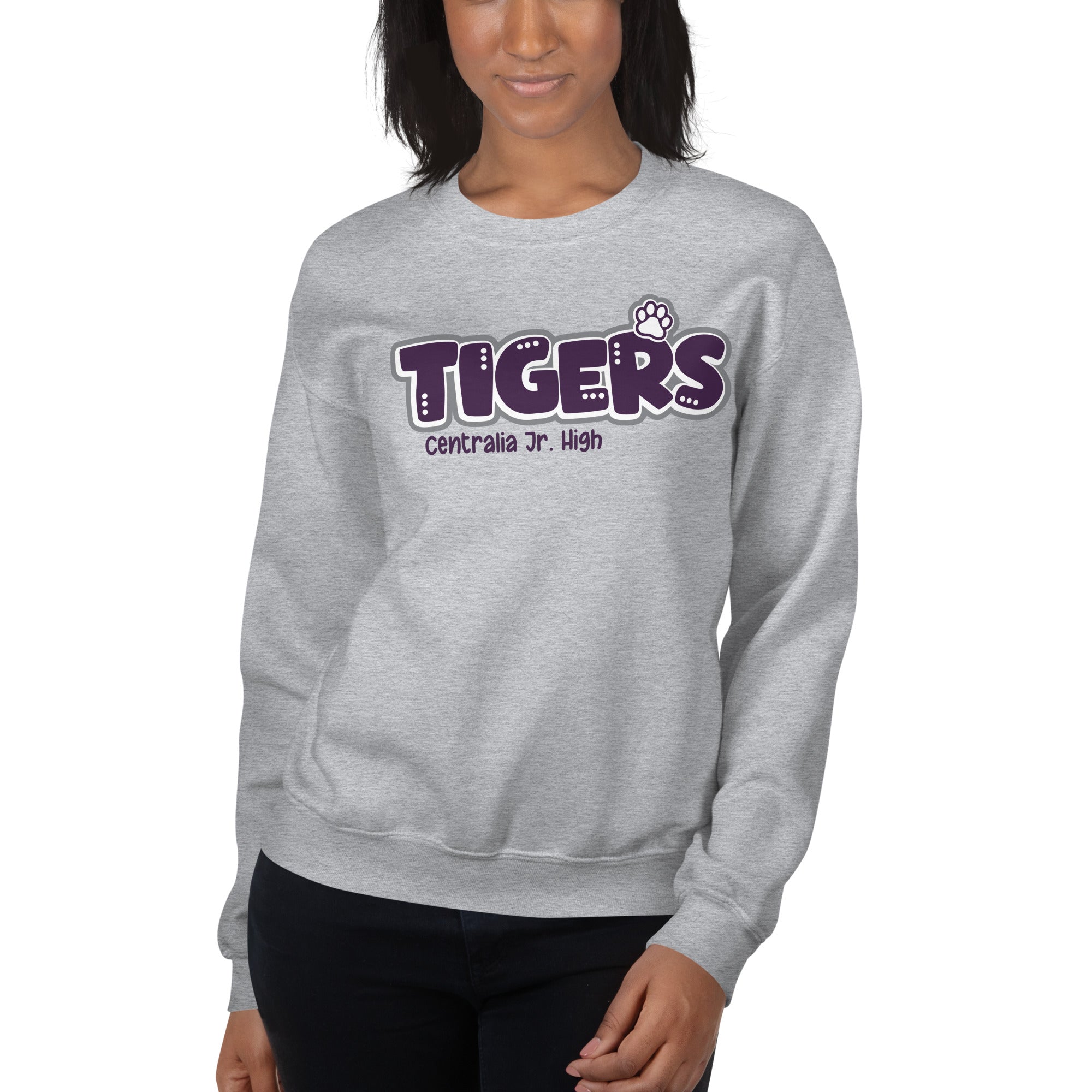 Tigers Spiritwear - Dotted Tigers Gildan Crewneck Sweatshirt