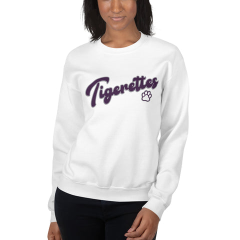 Tigerettes Spiritwear - Script Tigerettes Gildan Crewneck Sweatshirt