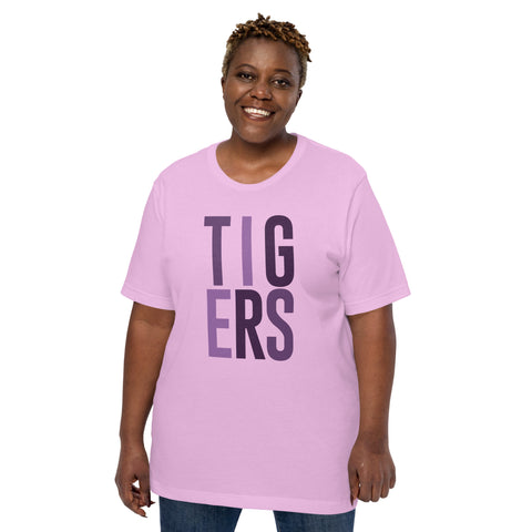 Tigers Spiritwear - Tall Letters Short Sleeve Bella+Canvas Tshirt