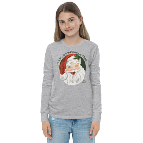 Nashville Hometown Christmas Wreath YOUTH Long Sleeve Tshirt