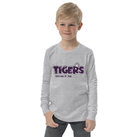 Tigers Spiritwear - YOUTH Dotted Tigers Long Sleeve Tshirt